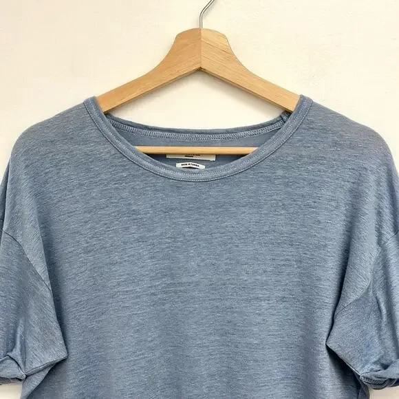 NWOT Isabel Marant Étoile Koldi Linen Rolled Sleeve Easy Relaxed Fit Tee - Large - Picture 6 of 12